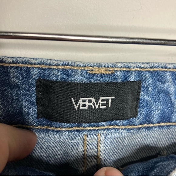 Vervet flying Monkey high rise distressed denim skirt size small - Picture 3 of 8